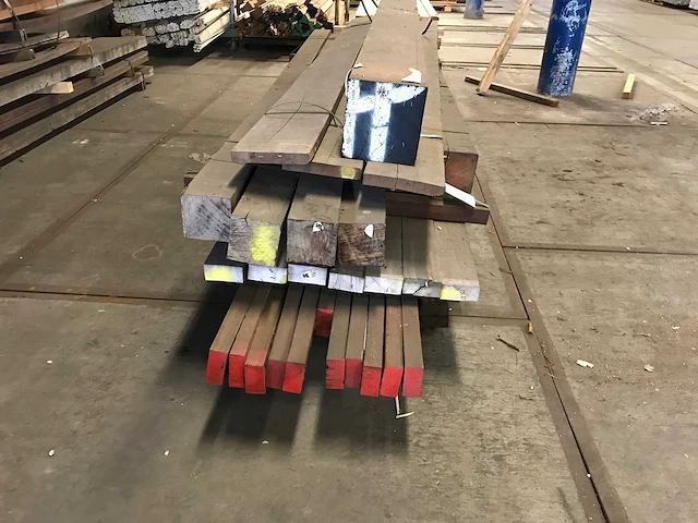 Hardhout balken en planken (40x) - afbeelding 4 van  4