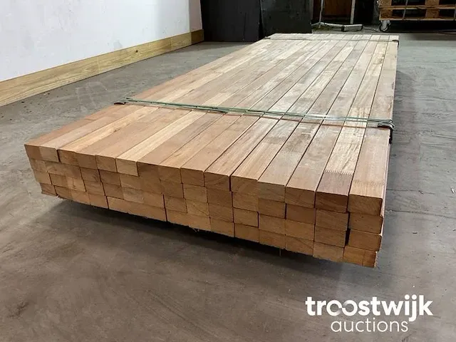 Hardhout regel 240x6x4 cm - afbeelding 2 van  8