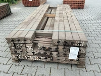 Hardhout schuttingpaal (2400x90x90mm) (44x) - afbeelding 2 van  3