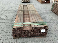Hardhout schuttingpaal (2700x90x90mm) (44x) - afbeelding 2 van  4