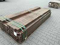 Hardhout schuttingpaal (2700x90x90mm) (44x) - afbeelding 4 van  4