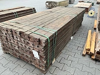 Hardhout schuttingpaal (2700x90x90mm) (72x) - afbeelding 4 van  4