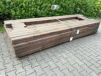 Hardhout schuttingpaal (3000x90x90mm) (43x) - afbeelding 2 van  4