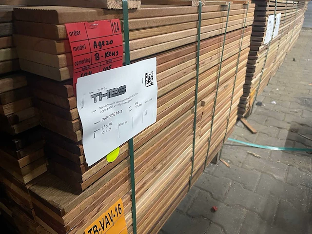 Hardhout tegelhout 550-1050x97x17mm (596x) - afbeelding 2 van  3