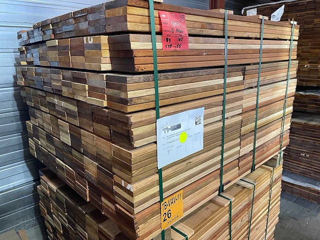 Hardhout tegelhout 550-1050x97x17mm (607x) - afbeelding 3 van  3