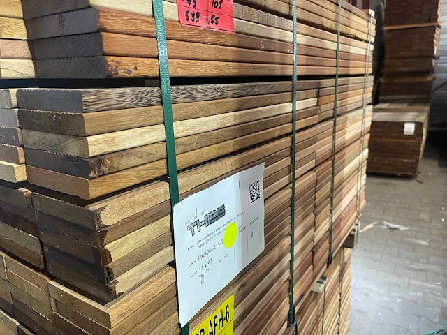 Hardhout tegelhout 550-1050x97x17mm (607x) - afbeelding 2 van  3