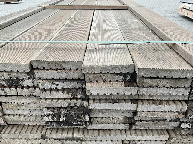 Hardhout vlonderplank (2150x145x28mm) (100x) - afbeelding 3 van  3