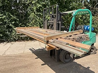 Hardhouten blokhutprofiel 5,9x2,8 cm, diverse lengtes (45x) - afbeelding 1 van  4