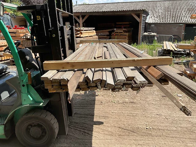 Hardhouten blokhutprofiel 5,9x2,8 cm, diverse lengtes (45x) - afbeelding 4 van  4