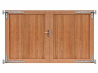 Hardhouten dubbele toegangspoort 300x180 cm - afbeelding 1 van  7
