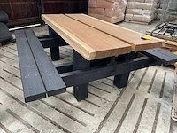 Hardhouten picknicktafel 2000mm - afbeelding 1 van  3