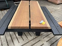 Hardhouten picknicktafel 2000mm - afbeelding 2 van  3