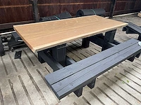 Hardhouten picknicktafel 2000mm - afbeelding 1 van  3
