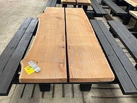 Hardhouten picknicktafel 2000mm - afbeelding 2 van  3