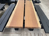 Hardhouten picknicktafel 2000mm - afbeelding 2 van  3