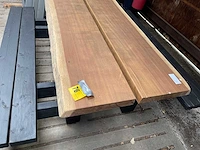 Hardhouten picknicktafel 2000mm - afbeelding 2 van  3