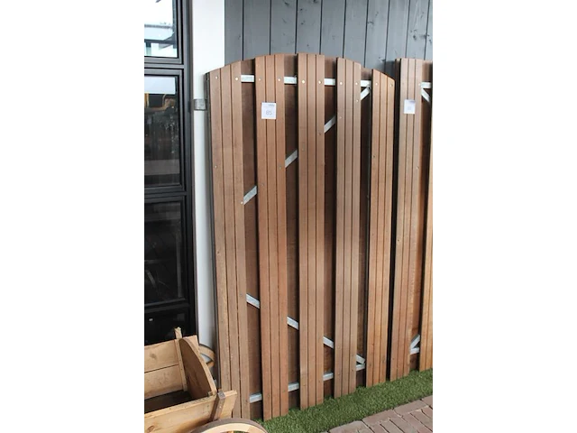 Hardhouten poort. afmeting 100 x 180 cm. - afbeelding 2 van  2