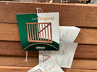 Hardhouten spijlenhek/-poort geschaafd onbehandeld 100x80 cm (2x) - afbeelding 2 van  6