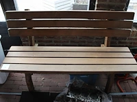 Hardhouten tuinbank. afmeting 140 x 60 cm. - afbeelding 1 van  3