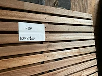 Hardhouten tuinpoort 180x100 cm - afbeelding 2 van  3