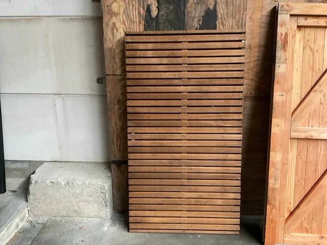 Hardhouten tuinpoort 180x100 cm - afbeelding 3 van  3