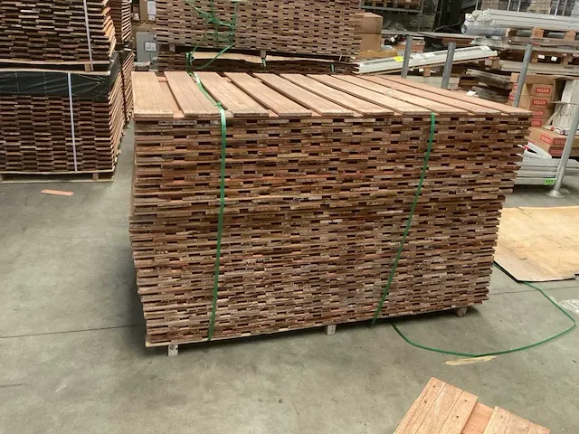 Hardhouten tuinscherm 130x180 cm (5x) - afbeelding 4 van  5