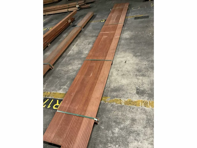 Hardhouten vlonderdelen antislip 21x145 mm (4x) - afbeelding 3 van  4