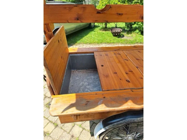Haringkar /bakfiets , gazelle, onderstel en fiets ca 1930 en opbouw volledig vernieuwd - afbeelding 25 van  33