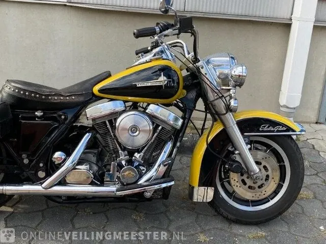 Harley-davidson electra glide, zeldzaam strak harley-davidson, flhtp electra glide, zwart / geel, bouwjaar 1988 - afbeelding 5 van  21