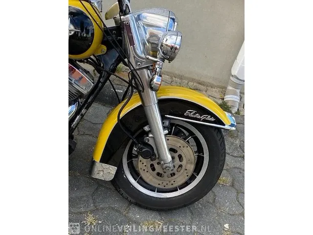 Harley-davidson electra glide, zeldzaam strak harley-davidson, flhtp electra glide, zwart / geel, bouwjaar 1988 - afbeelding 6 van  21