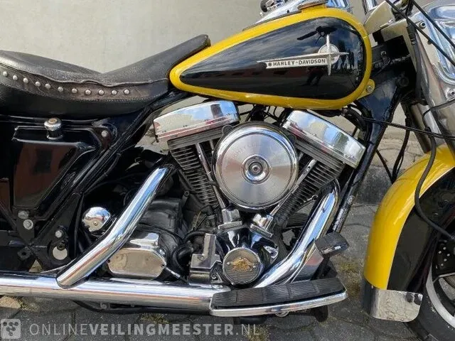 Harley-davidson electra glide, zeldzaam strak harley-davidson, flhtp electra glide, zwart / geel, bouwjaar 1988 - afbeelding 7 van  21