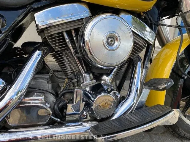 Harley-davidson electra glide, zeldzaam strak harley-davidson, flhtp electra glide, zwart / geel, bouwjaar 1988 - afbeelding 8 van  21
