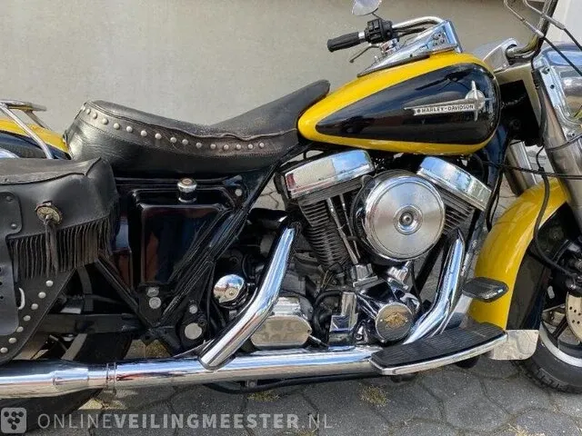 Harley-davidson electra glide, zeldzaam strak harley-davidson, flhtp electra glide, zwart / geel, bouwjaar 1988 - afbeelding 11 van  21