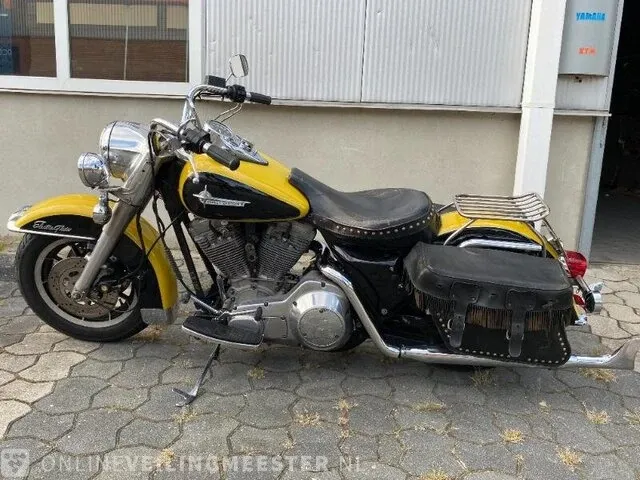 Harley-davidson electra glide, zeldzaam strak harley-davidson, flhtp electra glide, zwart / geel, bouwjaar 1988 - afbeelding 1 van  21