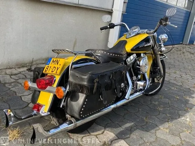 Harley-davidson electra glide, zeldzaam strak harley-davidson, flhtp electra glide, zwart / geel, bouwjaar 1988 - afbeelding 13 van  21