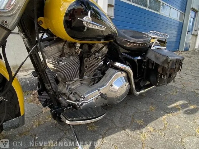 Harley-davidson electra glide, zeldzaam strak harley-davidson, flhtp electra glide, zwart / geel, bouwjaar 1988 - afbeelding 17 van  21