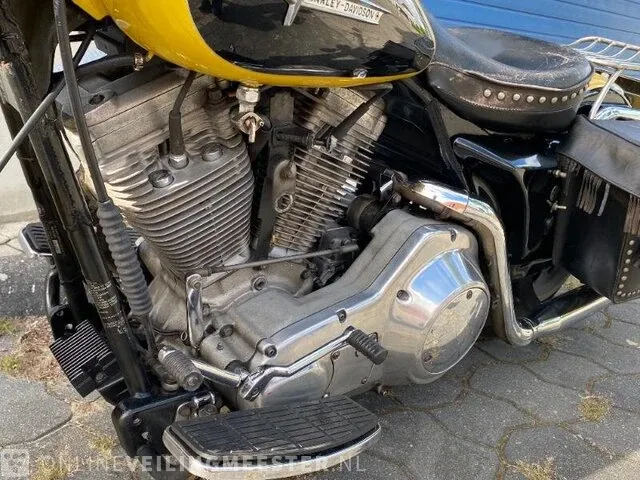 Harley-davidson electra glide, zeldzaam strak harley-davidson, flhtp electra glide, zwart / geel, bouwjaar 1988 - afbeelding 18 van  21