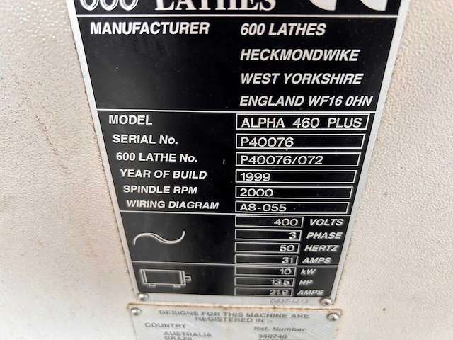 Harrison - 1999 - alpha 460 plus - cnc draaibank - afbeelding 5 van  6