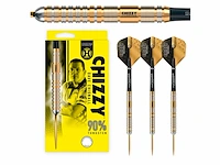 Harrows chizzy v2 steeldart, 90% tungsten, gold titanium, 22g - afbeelding 1 van  4