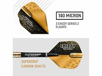 Harrows chizzy v2 steeldart, 90% tungsten, gold titanium, 22g - afbeelding 4 van  4