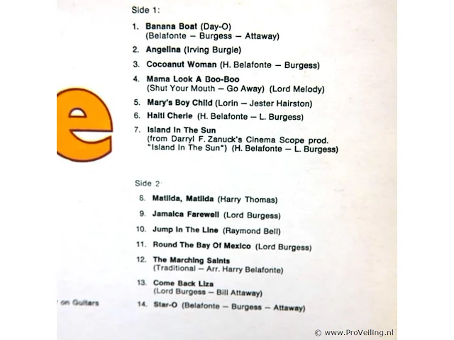 Harry belafonte. golden records - afbeelding 3 van  3