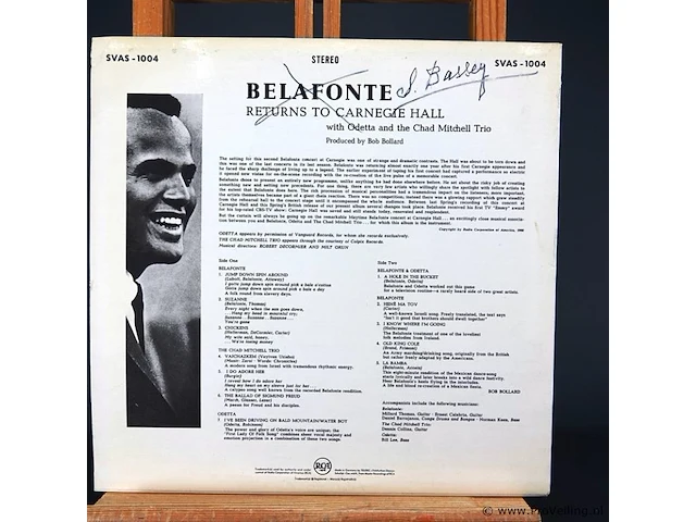 Harry belafonte. returns to carnegie hall - afbeelding 2 van  3