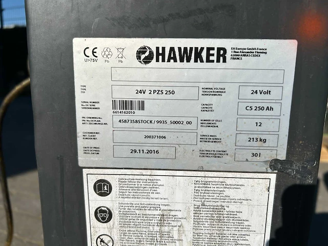 Hawker 24v 2pzs250 accu - afbeelding 5 van  5