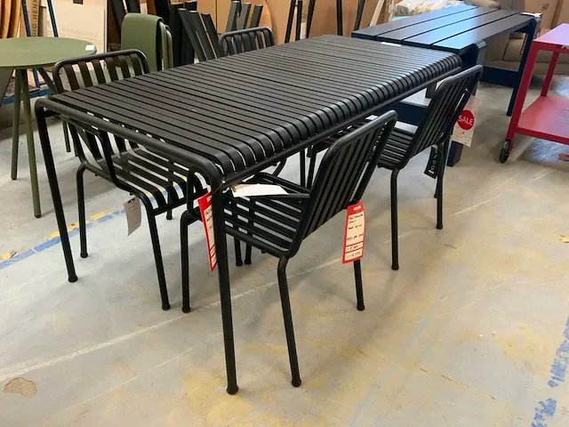 Hay palissade tuintafel set - afbeelding 1 van  6