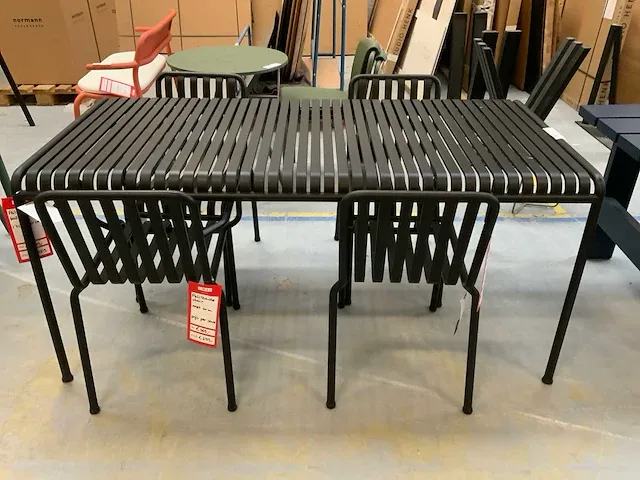 Hay palissade tuintafel set - afbeelding 2 van  6