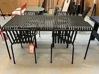 Hay palissade tuintafel set - afbeelding 2 van  6