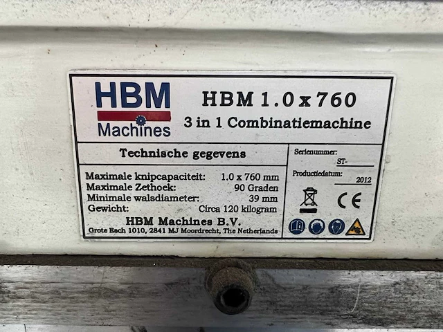 Hbm - 3 in 1 combinatie machine - zetbank - afbeelding 4 van  4