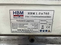 Hbm - 3 in 1 combinatie machine - zetbank - afbeelding 4 van  4