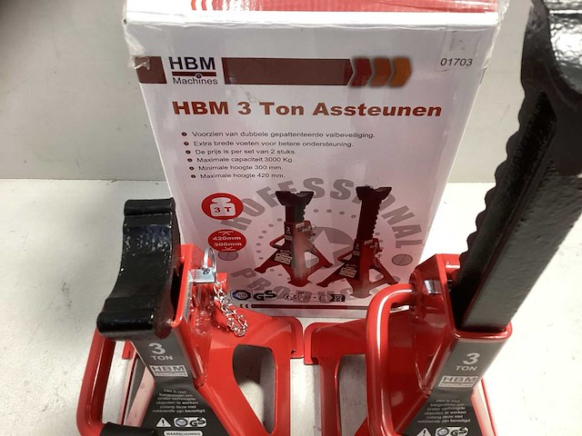 Hbm - 3 ton's - 4 assteunen 3 ton's (4x) - afbeelding 3 van  6