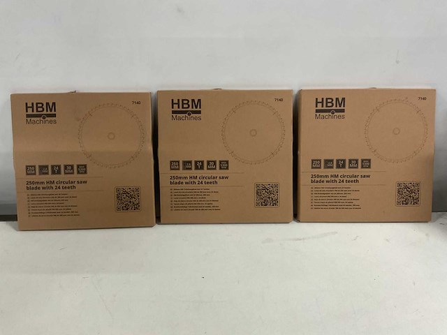 Hbm - cirkelzaagblad 250 mm met 24 tanden (3x) - afbeelding 1 van  4